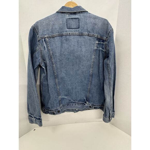Levi’s Dark Wash Denim Trucker Jacket Men’s Size L - Picture 7 of 8